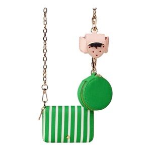 Kate Spade New York x Target- Stripe Mini Crossbody Bag- Green/White